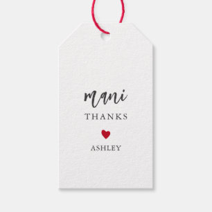 Étiquettes-cadeau N'Importe Quel Coeur De Couleur Merci Tags, Kit De