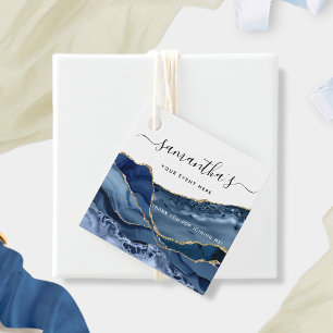 Étiquettes Cadeau N'importe quel événement, Elegant Blue Agate et Go