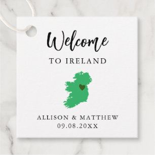 Étiquettes Cadeau N'importe quel sac d'accueil Mariage Color Ireland