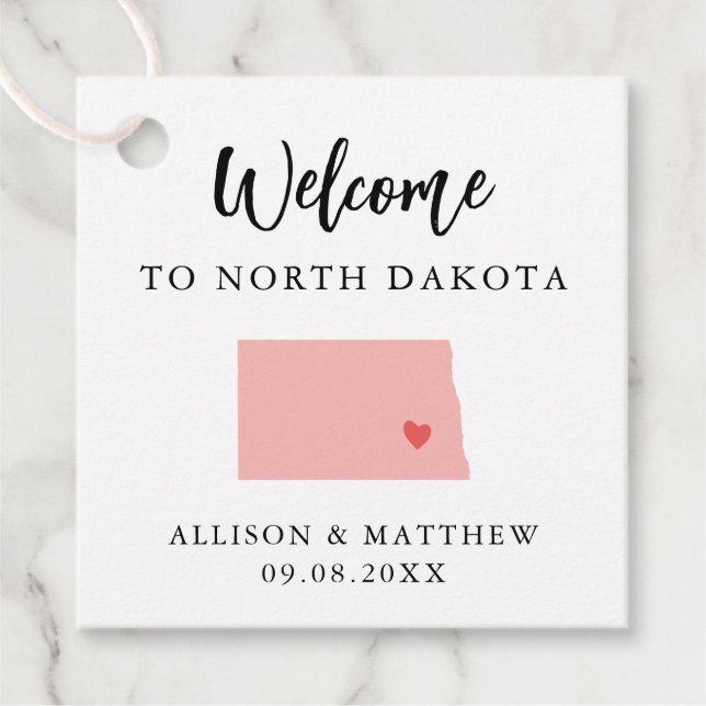 Étiquettes Cadeau N'importe quel sac d'accueil Mariage de couleur No (Devant)