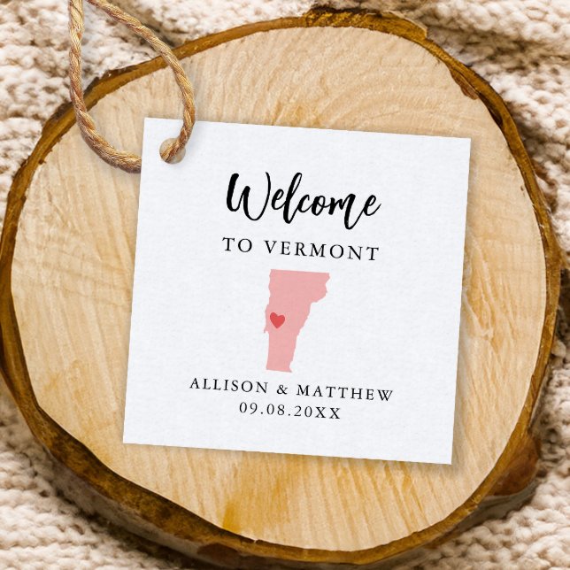 Étiquettes Cadeau N'importe quel sac de bienvenue Mariage Vermont co (Créateur téléchargé)