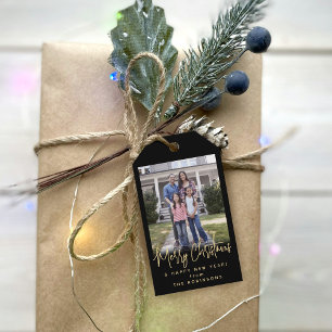 Étiquettes-cadeau N'importe quel texte Script moderne Simple Photo N