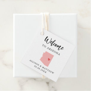 Étiquettes Cadeau N'importe quelle couleur Arizona Mariage Welcome B