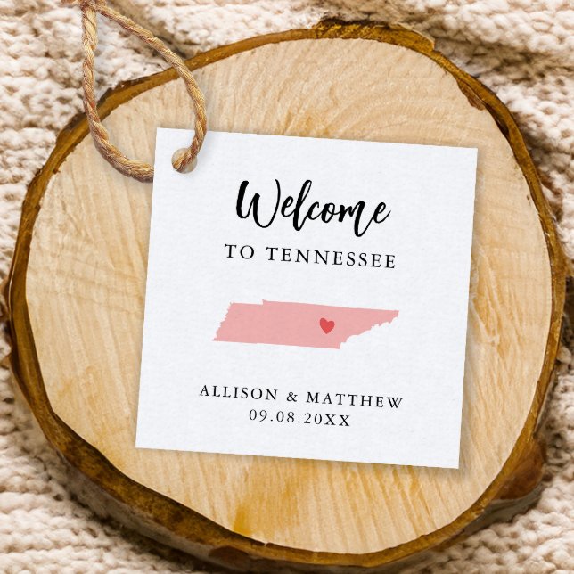 Étiquettes Cadeau N'importe quelle couleur Tennessee Mariage Welcome (Créateur téléchargé)