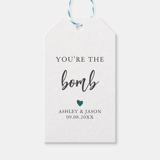 Étiquettes-cadeau N'importe quelle couleur Vous êtes la bombe, le ch (Devant)