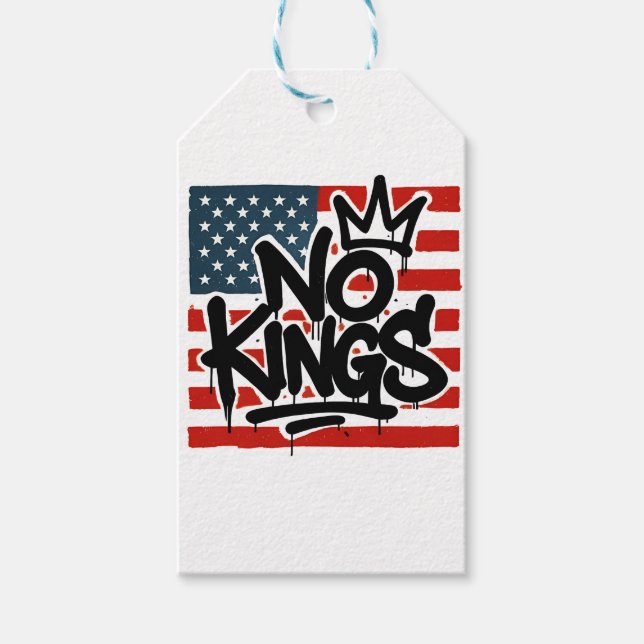 Étiquettes-cadeau No Kings In America Save Democracy I dissident Ant (Devant)