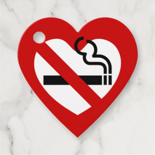 Étiquettes Cadeau No Love For Smoking Sign