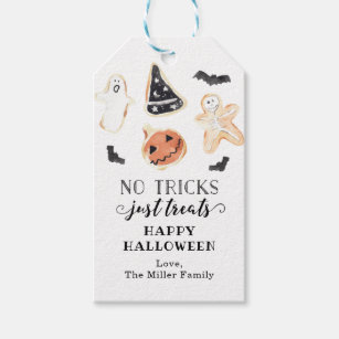 Étiquettes-cadeau No Tricks Just Traite Halloween Gift Tag