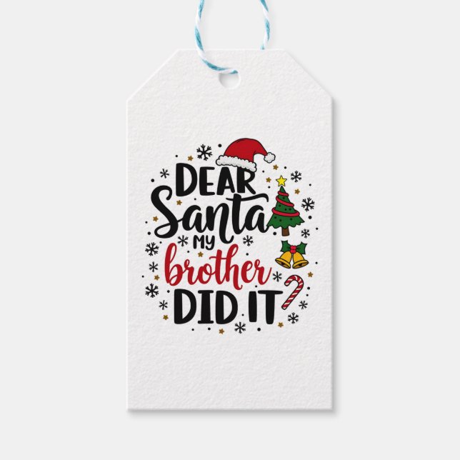 Étiquettes-cadeau noël 2025, (Devant)