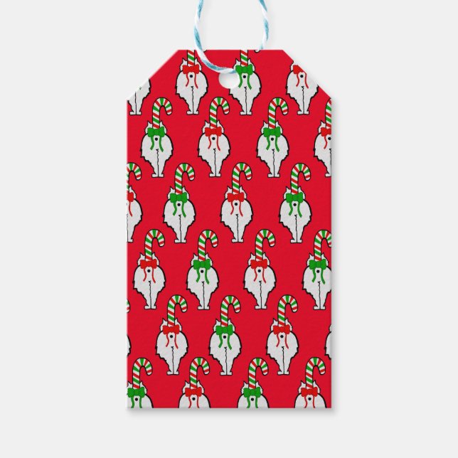 Étiquettes-cadeau Noël à Cat Butt (Devant)