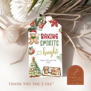 Étiquettes-cadeau Noël Baking Spirits Bright Holiday Tags