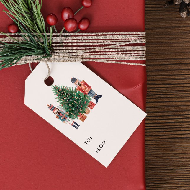 Étiquettes-cadeau Noël Casse-Noisette (Nutcracker Gift Tag by Painted Paperie)
