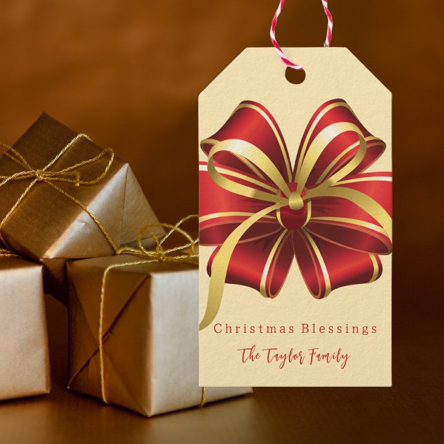 Étiquettes-cadeau Noël classique élégant et moderne (Créateur téléchargé)