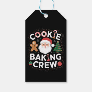 Étiquettes-cadeau Noël Cookie Baking Crew Famille Noël