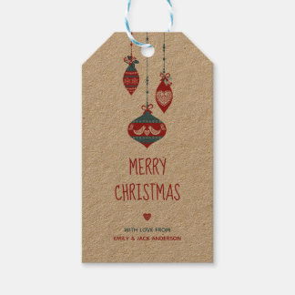 Étiquettes-cadeau Noël d'amour scandinave