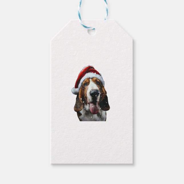 Étiquettes-cadeau Noël de Basset Hound (Devant)