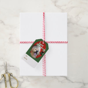 Étiquettes-cadeau Noël de chiot de golden retriever