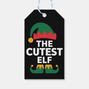 Étiquettes-cadeau Noël de famille assorti au lutin le plus mignon