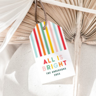 Étiquettes-cadeau Noel de famille simple et moderne