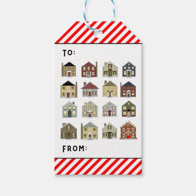 Étiquettes-cadeau Noël de l'agent immobilier (Devant)