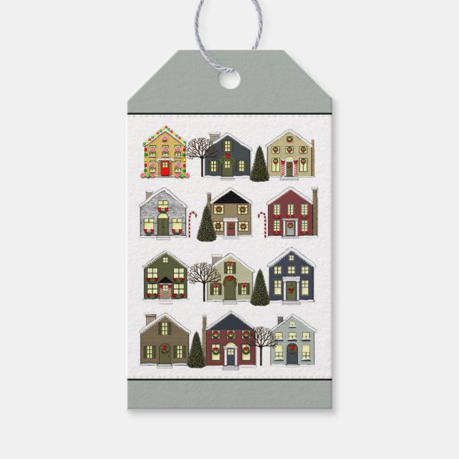 Étiquettes-cadeau Noël de l'agent immobilier (Devant)