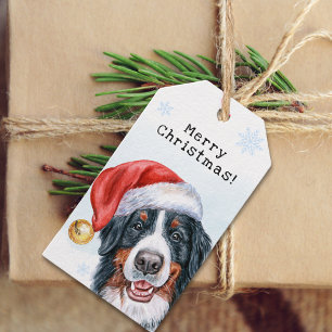 Étiquettes-cadeau Noël des chiens de montagne bernois