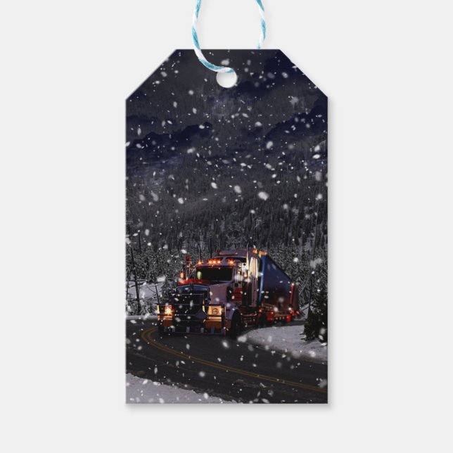 Étiquettes-cadeau Noël du camion (Devant)