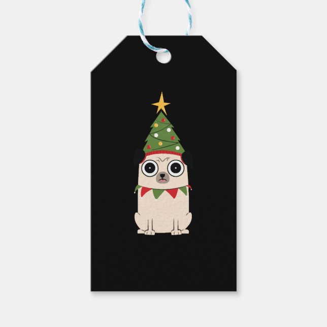 Étiquettes-cadeau Noël du chien (Devant)