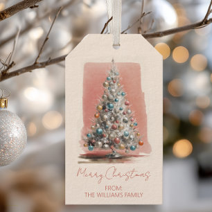 Étiquettes-cadeau Noël Élégant Vintage