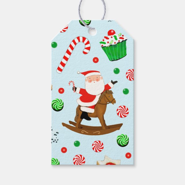 Étiquettes-cadeau Noël équestre (Devant)
