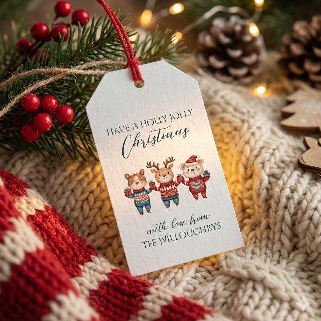 Étiquettes-cadeau Noël joyeux et charmant (Créateur téléchargé)