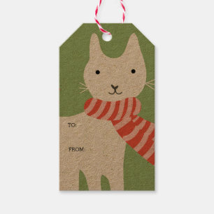 Étiquettes-cadeau Noël Meowy
