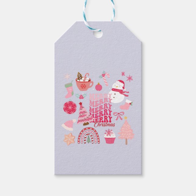 Étiquettes-cadeau Noël moderne (Devant)