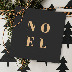 Étiquettes Cadeau Noel noir et or Noël tendance et élégant