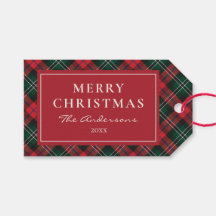 Noël personnalisé Tartan Rouge et Vert Classique