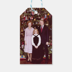 Étiquettes-cadeau Noël Président James Jimmy Carter Maison Blanche