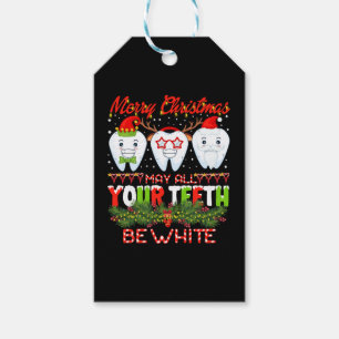 Étiquettes-cadeau Noël Puissent Toutes Vos Dents Être Blanches Denta