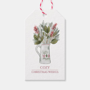 Étiquettes-cadeau Noël rustique et cosy