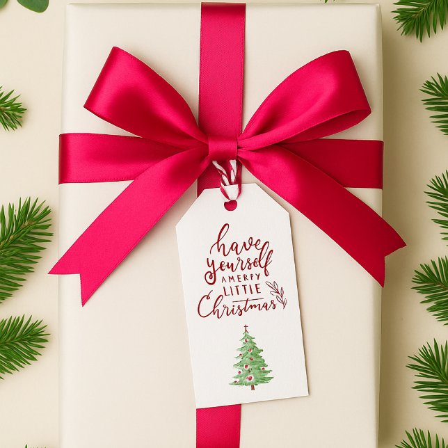 Étiquettes-cadeau Noël rustique moderne élégant (Créateur téléchargé)