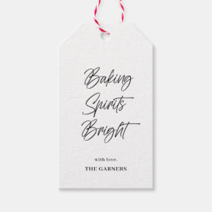 Étiquettes-cadeau Noël Simple Elegant Baking Spiritueux