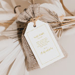 Étiquettes-cadeau Noël simple et élégant | Bienvenue au Mariage blan<br><div class="desc">Ce Noël simple et élégant | des étiquettes de bienvenue mariage blanc sont parfaites pour votre mariage d'hiver moderne minimaliste. La calligraphie classique de luxe doré, ainsi que l'arrière - plan blanc traditionnel, tous bordés d'un cadre minimal, complètent l'ambiance de vacances colorée que vous recherchez. Vous pouvez personnaliser avec vos...</div>