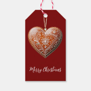 Étiquettes-cadeau Noël traditionnel Décoré Fêtes de biscuits