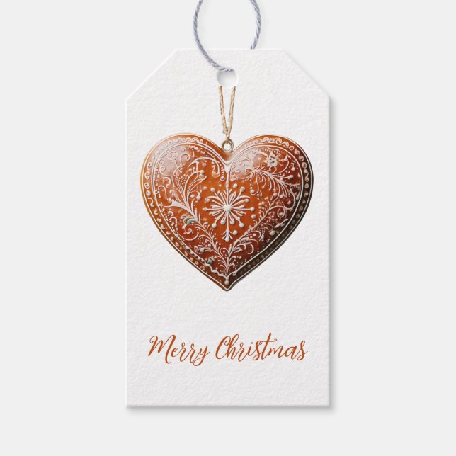 Étiquettes-cadeau Noël traditionnel Décoré Fêtes de biscuits (Devant)