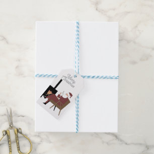 Étiquettes-cadeau Noël Traditionnel Père Noël Personnalisable