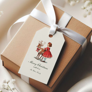 Étiquettes-cadeau Noël Traditionnel Vintage Fantaisiste