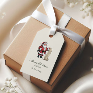 Étiquettes-cadeau Noël Traditionnel Vintage Fantaisiste