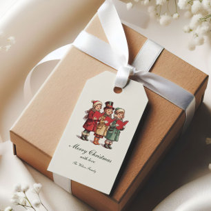 Étiquettes-cadeau Noël Traditionnel Vintage Fantaisiste
