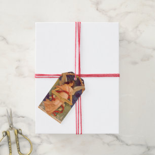 Étiquettes-cadeau Noël Vintage, Ange Victorien Lecture Bible