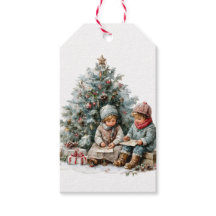 Noël Vintage Enfants Aquarelle