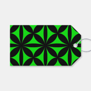 Étiquettes-cadeau Noir et Vert Moderne / Rétro Imprimer